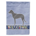Irish Wolfhound Welcome House Flag 28x40 Porch Sleeve Pole Decorative Outside Yard Banner Artwork Wall Hanging, Polyester