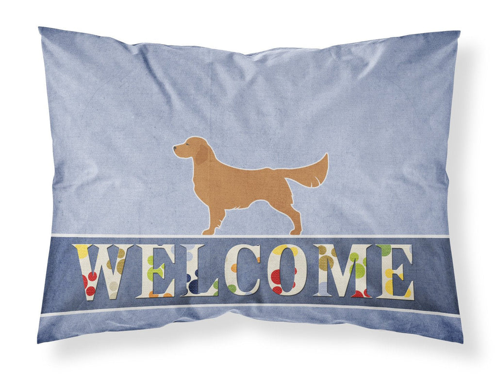 Golden Retriever Welcome Standard Pillowcase Lightweight Super Soft Easy Care Decorative Artwork Pillowcase, Standard