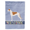 Greyhound Welcome House Flag 28x40 Porch Sleeve Pole Decorative Outside Yard Banner Artwork Wall Hanging, Polyester