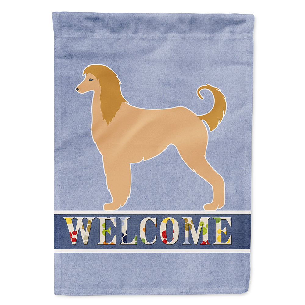 Afghan Hound Welcome House Flag 28x40 Porch Sleeve Pole Decorative Outside Yard Banner Artwork Wall Hanging, Polyester