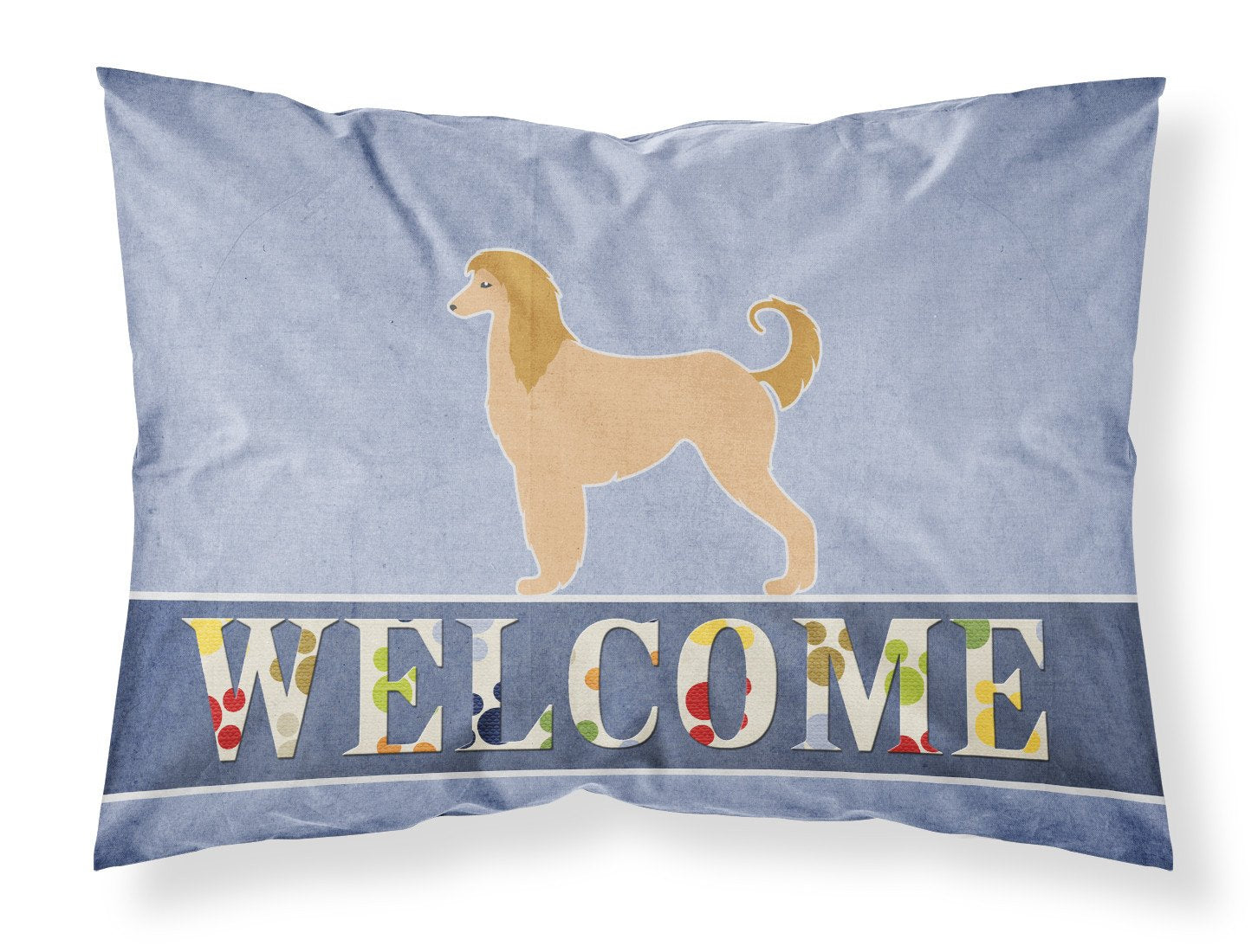 Afghan Hound Welcome Standard Pillowcase Lightweight Super Soft Easy Care Decorative Artwork Pillowcase, Standard
