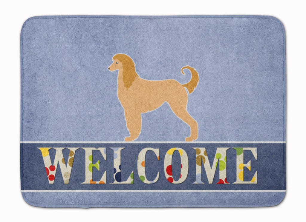Afghan Hound Welcome Memory Foam Kitchen Mat Machine Washable Anti-Fatigue Cushion Comfort Bath or Kitchen Rug