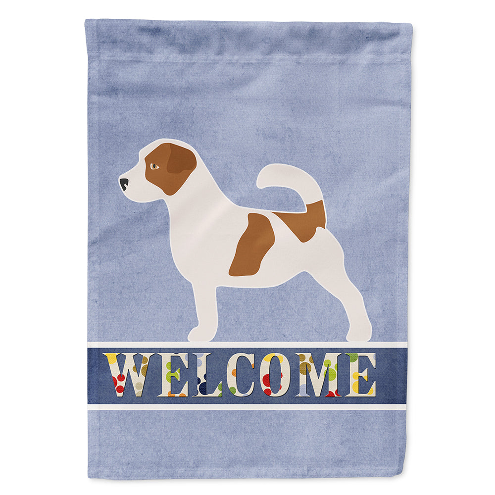 Jack Russell Terrier Welcome House Flag 28x40 Porch Sleeve Pole Decorative Outside Yard Banner Artwork Wall Hanging, Polyester