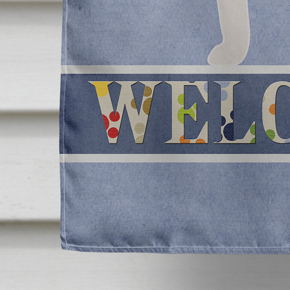 Jack Russell Terrier Welcome House Flag 28x40 Porch Sleeve Pole Decorative Outside Yard Banner Artwork Wall Hanging, Polyester