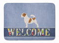 Jack Russell Terrier Welcome Memory Foam Kitchen Mat Machine Washable Anti-Fatigue Cushion Comfort Bath or Kitchen Rug