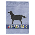 Black Labrador Retriever Welcome House Flag 28x40 Porch Sleeve Pole Decorative Outside Yard Banner Artwork Wall Hanging, Polyester