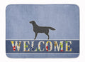 Black Labrador Retriever Welcome Memory Foam Kitchen Mat Machine Washable Anti-Fatigue Cushion Comfort Bath or Kitchen Rug