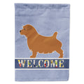Norfolk Terrier Welcome House Flag 28x40 Porch Sleeve Pole Decorative Outside Yard Banner Artwork Wall Hanging, Polyester