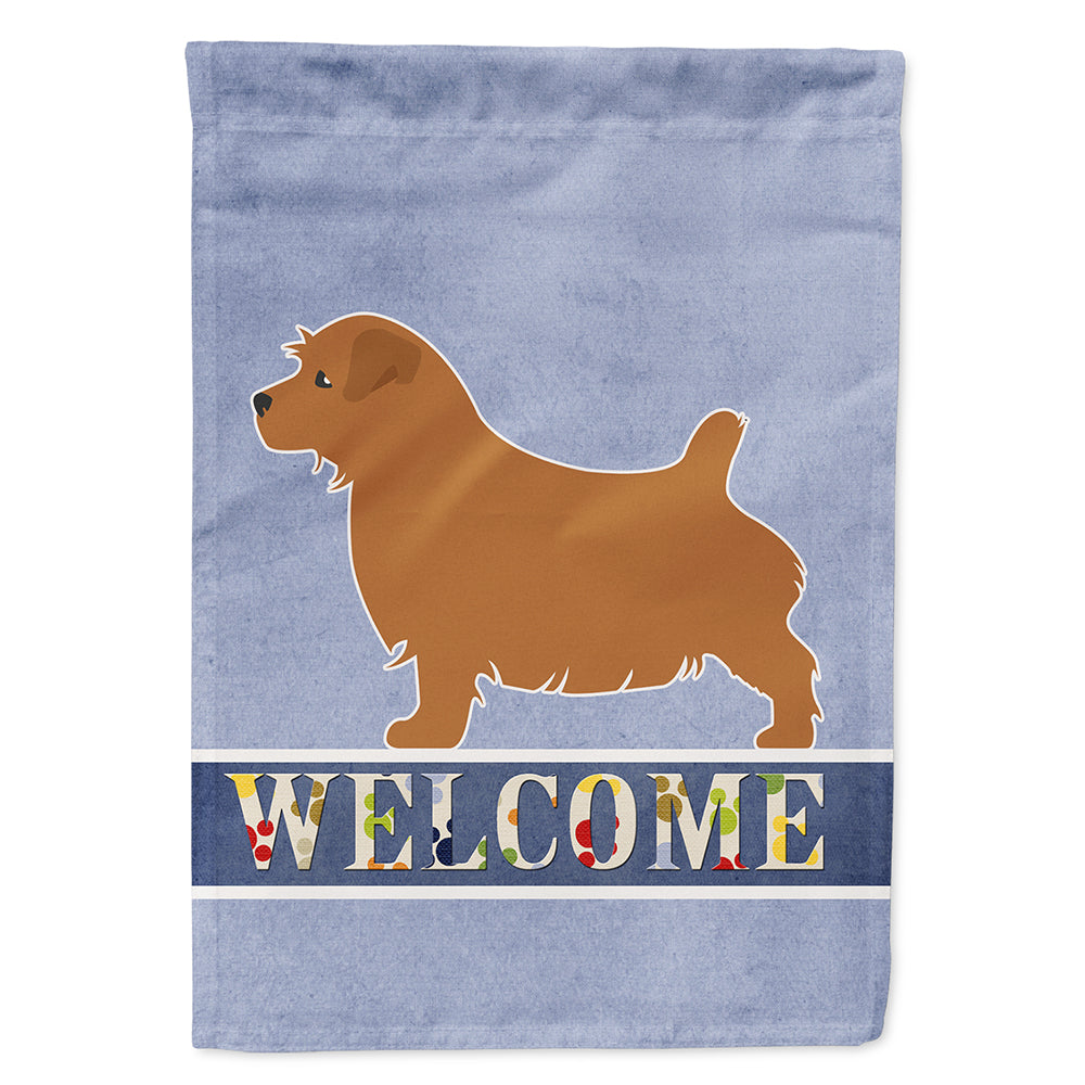 Norfolk Terrier Welcome House Flag 28x40 Porch Sleeve Pole Decorative Outside Yard Banner Artwork Wall Hanging, Polyester
