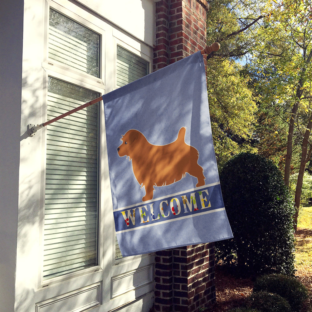 Norfolk Terrier Welcome House Flag 28x40 Porch Sleeve Pole Decorative Outside Yard Banner Artwork Wall Hanging, Polyester