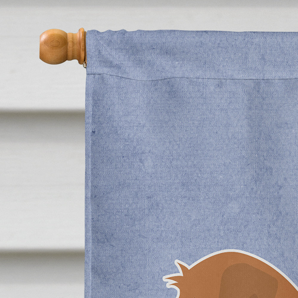 Norfolk Terrier Welcome House Flag 28x40 Porch Sleeve Pole Decorative Outside Yard Banner Artwork Wall Hanging, Polyester