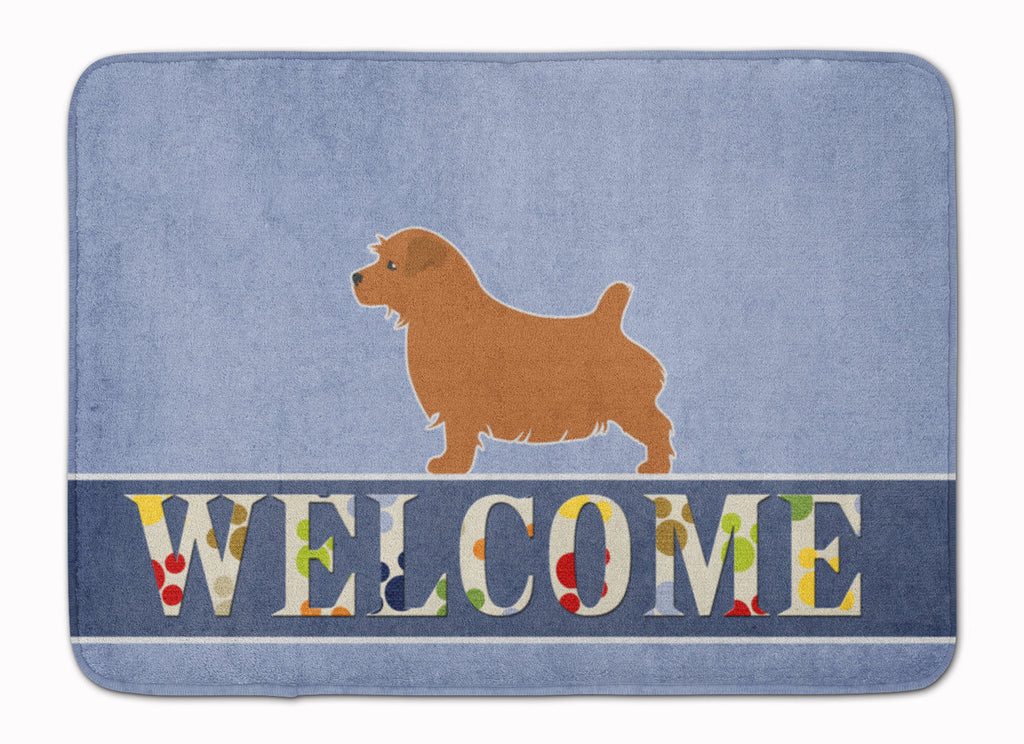 Norfolk Terrier Welcome Memory Foam Kitchen Mat Machine Washable Anti-Fatigue Cushion Comfort Bath or Kitchen Rug