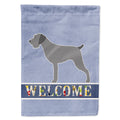 German Wirehaired Pointer Welcome House Flag 28x40 Porch Sleeve Pole Decorative Outside Yard Banner Artwork Wall Hanging, Polyester