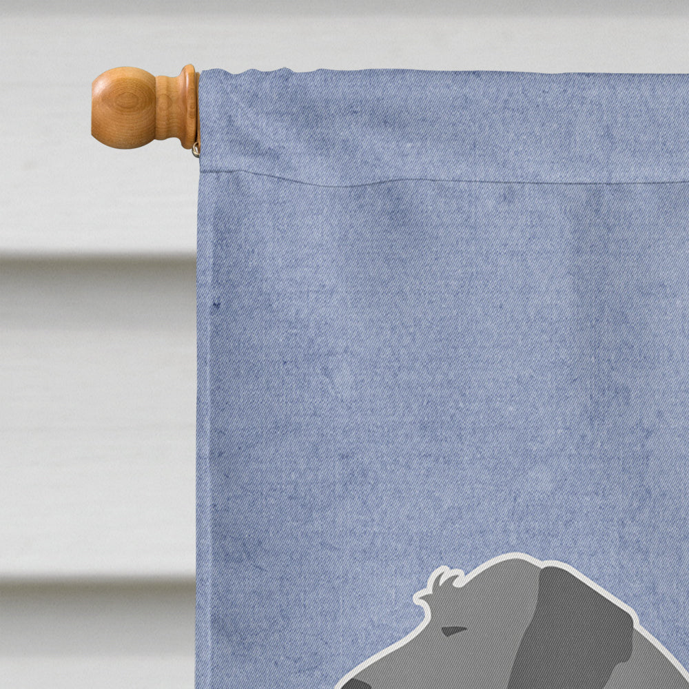 German Wirehaired Pointer Welcome House Flag 28x40 Porch Sleeve Pole Decorative Outside Yard Banner Artwork Wall Hanging, Polyester