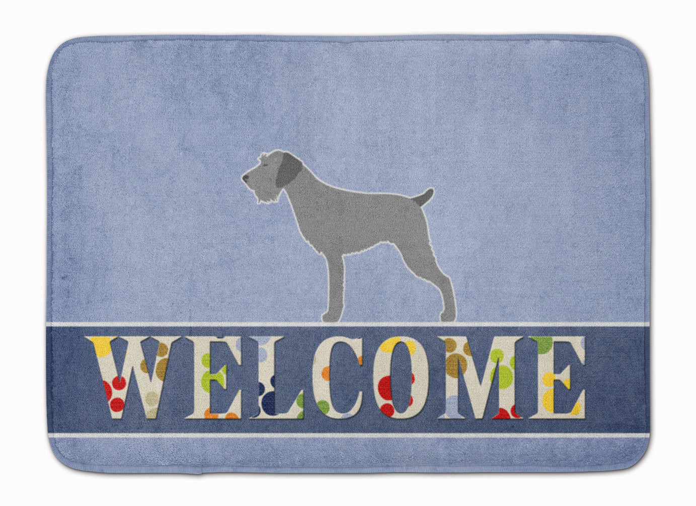 German Wirehaired Pointer Welcome Memory Foam Kitchen Mat Machine Washable Anti-Fatigue Cushion Comfort Bath or Kitchen Rug