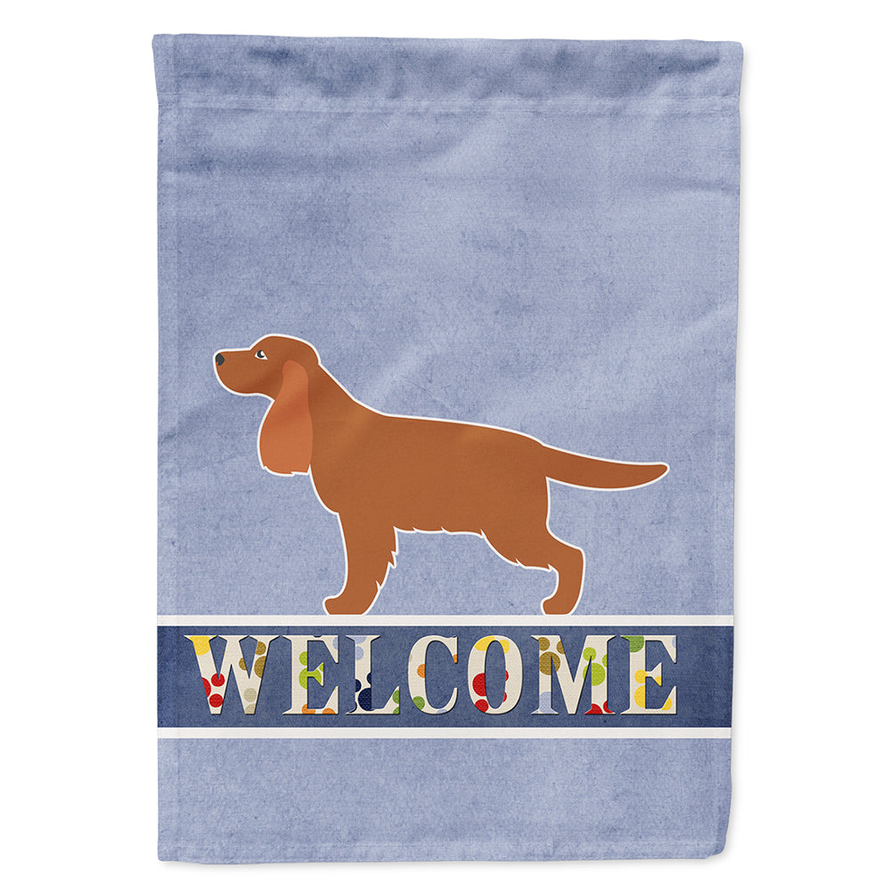English Cocker Spaniel Welcome House Flag 28x40 Porch Sleeve Pole Decorative Outside Yard Banner Artwork Wall Hanging, Polyester