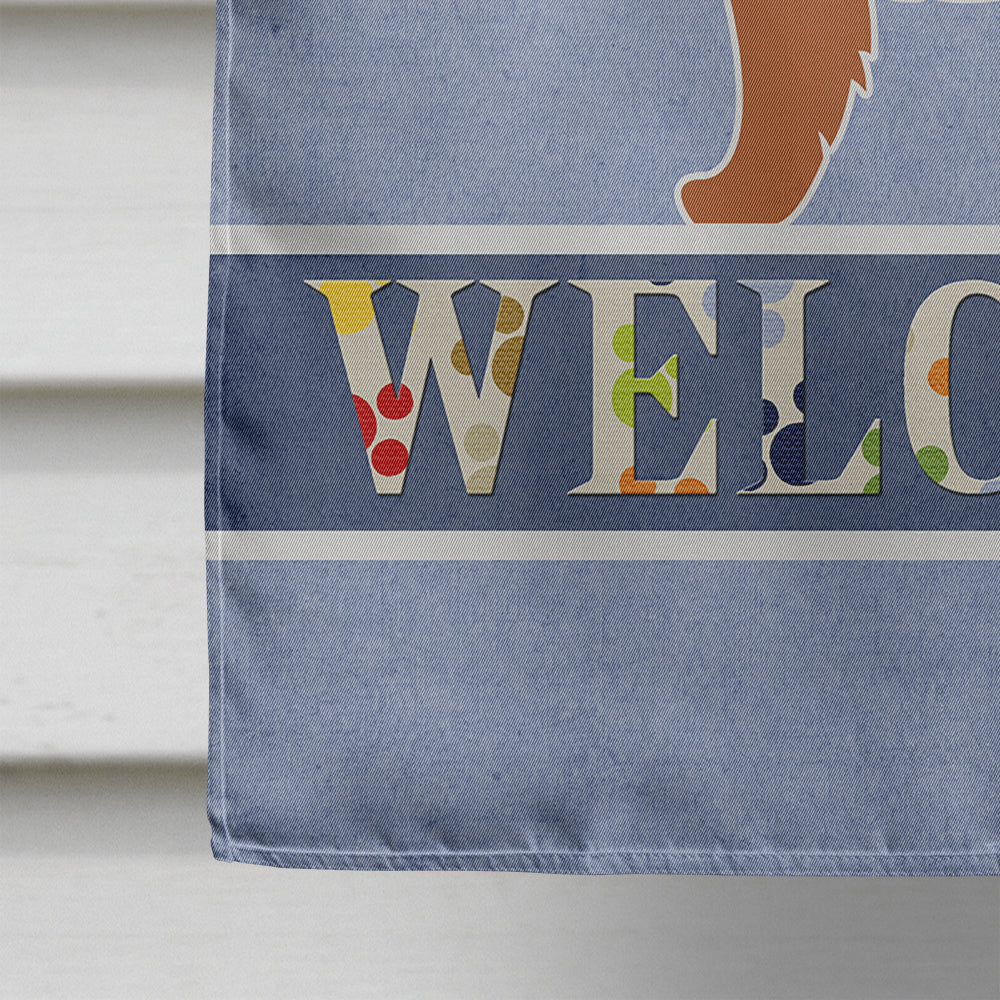 English Cocker Spaniel Welcome House Flag 28x40 Porch Sleeve Pole Decorative Outside Yard Banner Artwork Wall Hanging, Polyester