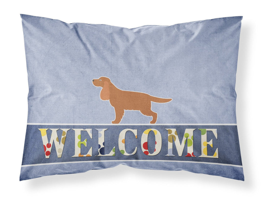 English Cocker Spaniel Welcome Standard Pillowcase Lightweight Super Soft Easy Care Decorative Artwork Pillowcase, Standard