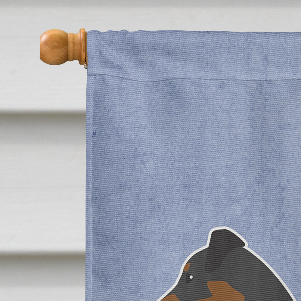German Pinscher Welcome House Flag 28x40 Porch Sleeve Pole Decorative Outside Yard Banner Artwork Wall Hanging, Polyester