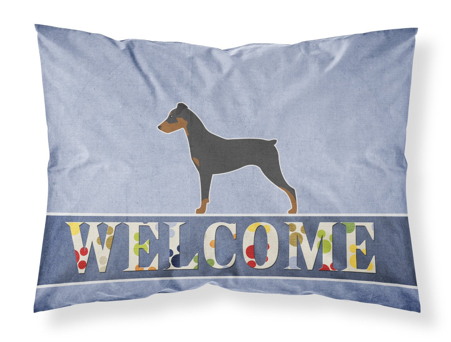 German Pinscher Welcome Standard Pillowcase Lightweight Super Soft Easy Care Decorative Artwork Pillowcase, Standard