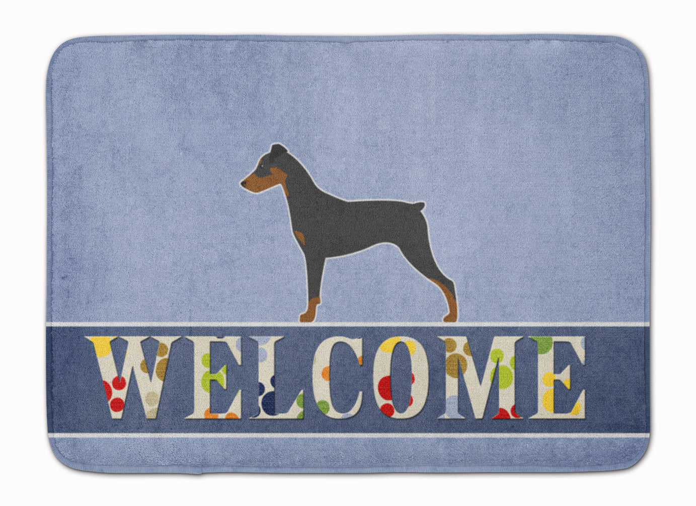 German Pinscher Welcome Memory Foam Kitchen Mat Machine Washable Anti-Fatigue Cushion Comfort Bath or Kitchen Rug