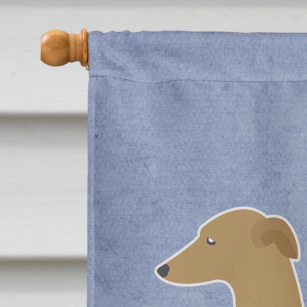 Italian Greyhound Welcome House Flag 28x40 Porch Sleeve Pole Decorative Outside Yard Banner Artwork Wall Hanging, Polyester