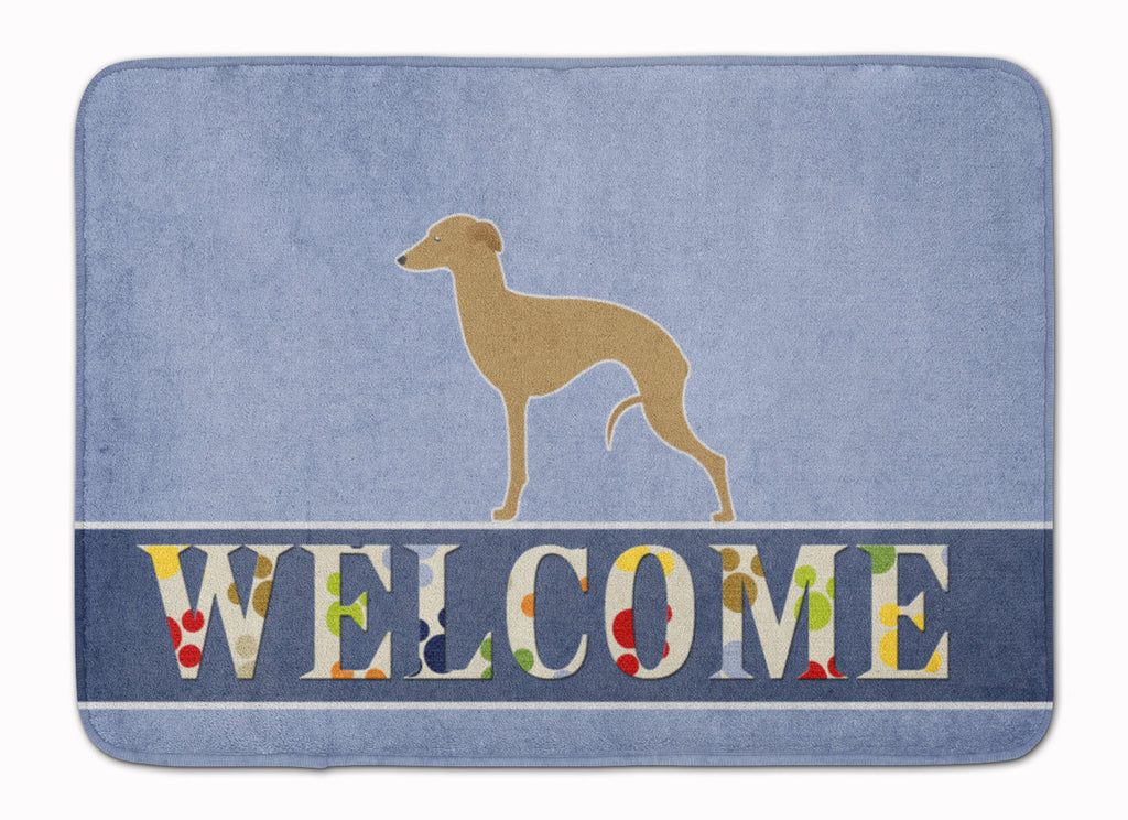 Italian Greyhound Welcome Memory Foam Kitchen Mat Machine Washable Anti-Fatigue Cushion Comfort Bath or Kitchen Rug
