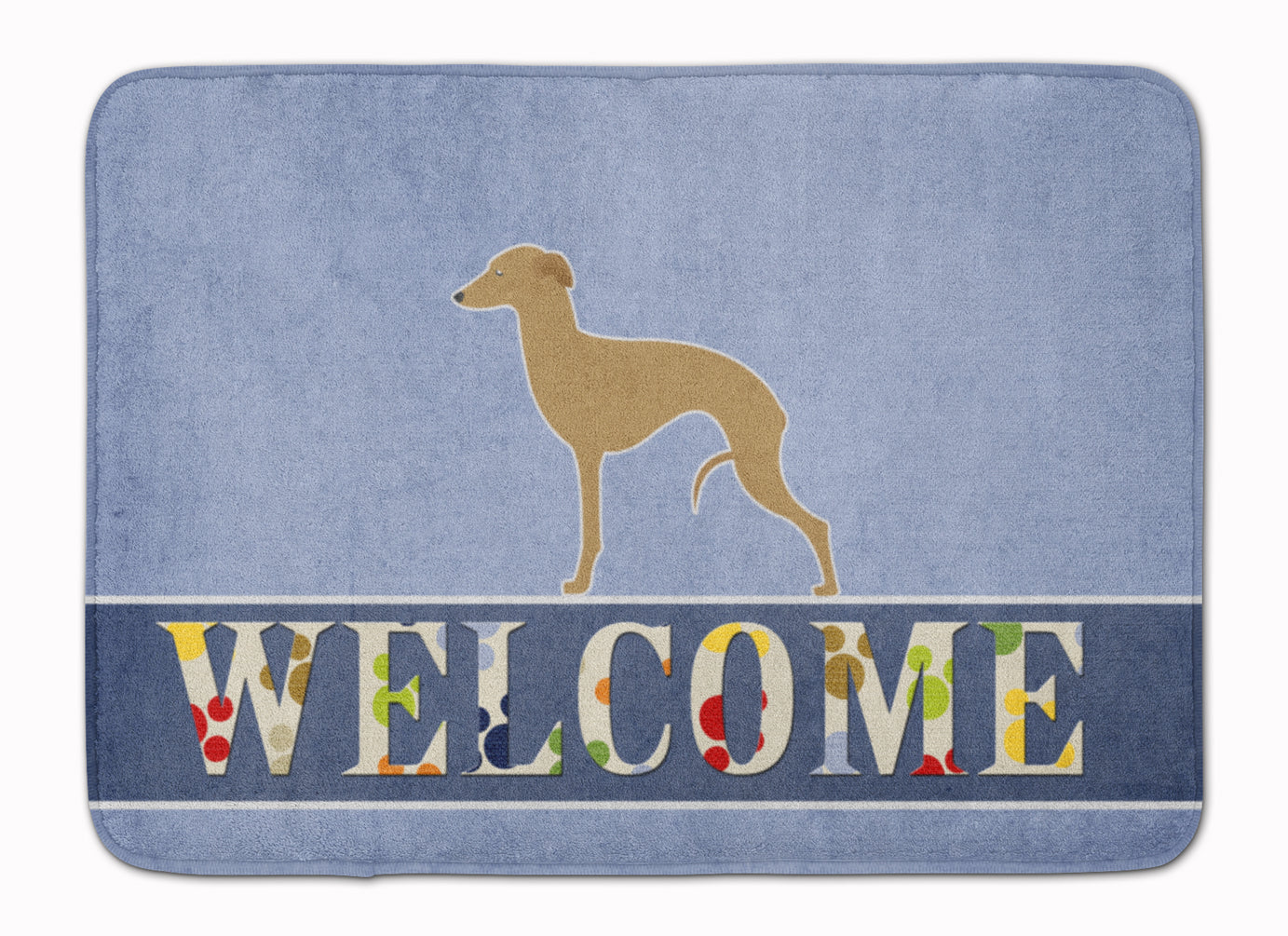 Italian Greyhound Welcome Memory Foam Kitchen Mat Machine Washable Anti-Fatigue Cushion Comfort Bath or Kitchen Rug