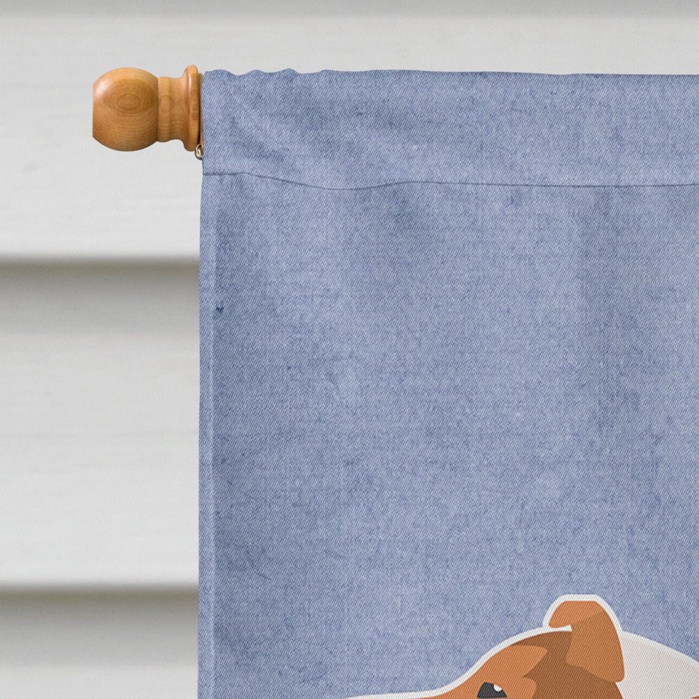 Collie Welcome House Flag 28x40 Porch Sleeve Pole Decorative Outside Yard Banner Artwork Wall Hanging, Polyester