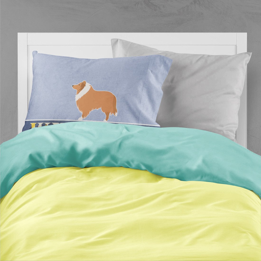 Collie Welcome Standard Pillowcase Lightweight Super Soft Easy Care Decorative Artwork Pillowcase, Standard