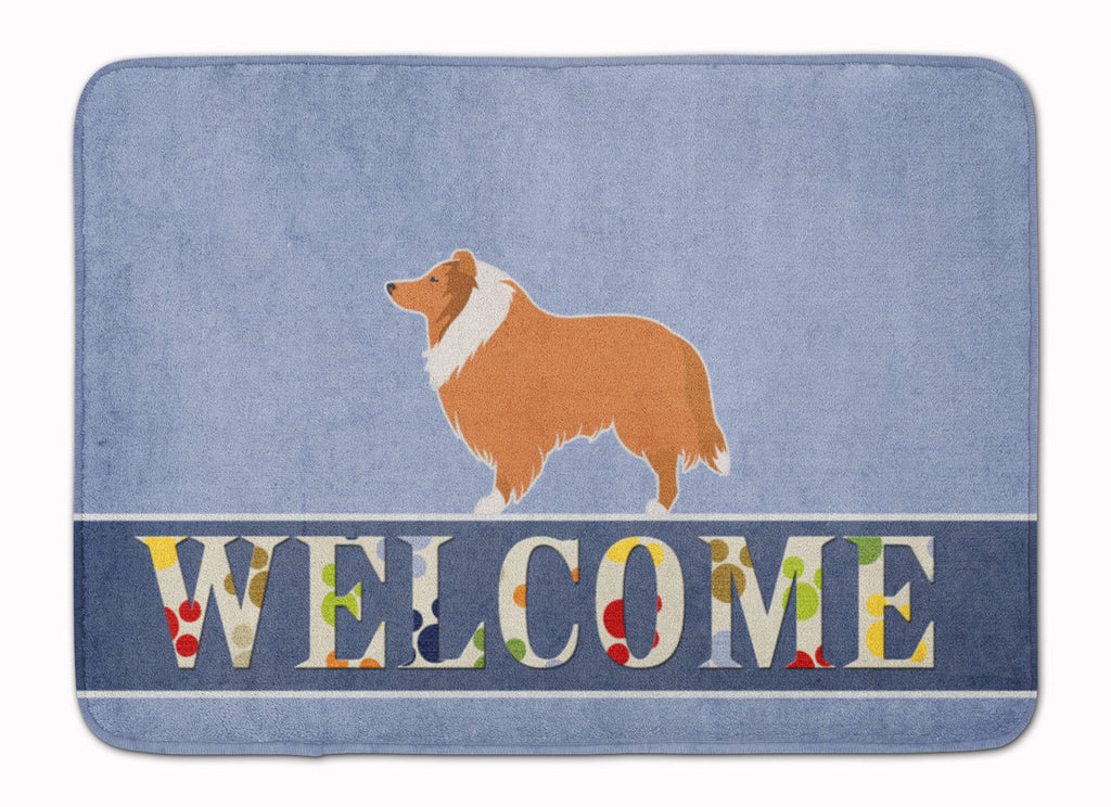 Collie Welcome Memory Foam Kitchen Mat Machine Washable Anti-Fatigue Cushion Comfort Bath or Kitchen Rug