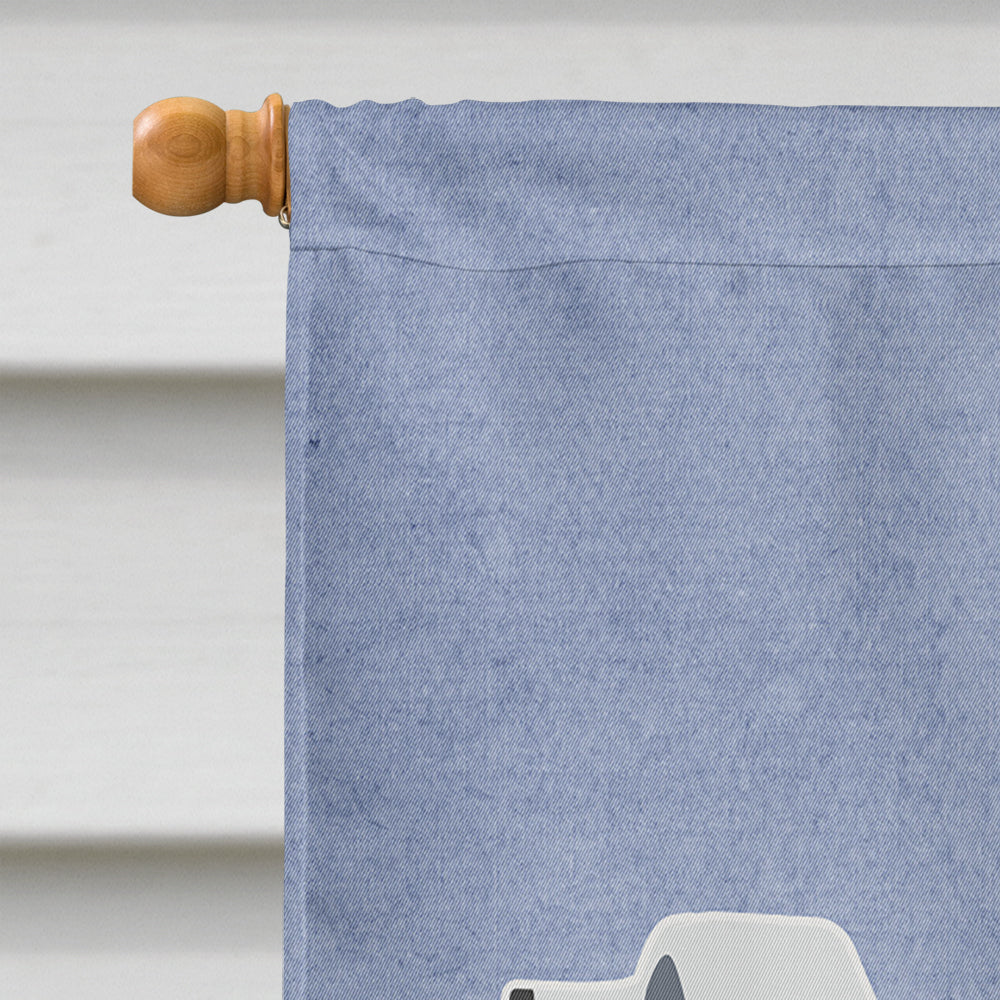 Bearded Collie Welcome House Flag 28x40 Porch Sleeve Pole Decorative Outside Yard Banner Artwork Wall Hanging, Polyester
