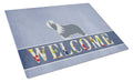 Bearded Collie Welcome Cutting Board Tempered Glass Kitchen Cutting Surface, Heat Resistant Chopping, Non-Slip Feet, Food Prep & Serving