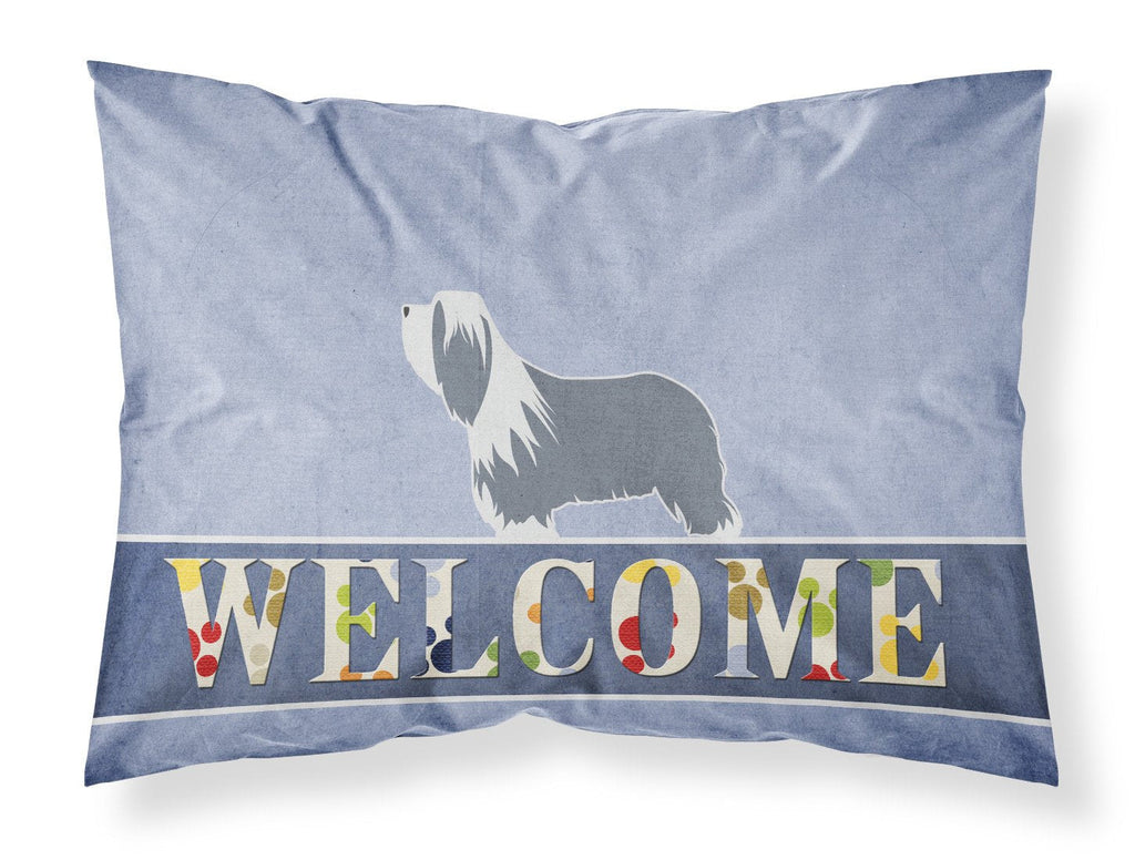 Bearded Collie Welcome Standard Pillowcase Lightweight Super Soft Easy Care Decorative Artwork Pillowcase, Standard