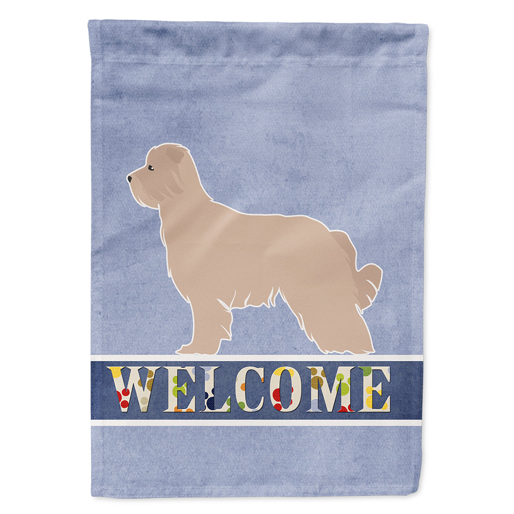 Pyrenean Shepherd Welcome House Flag 28x40 Porch Sleeve Pole Decorative Outside Yard Banner Artwork Wall Hanging, Polyester
