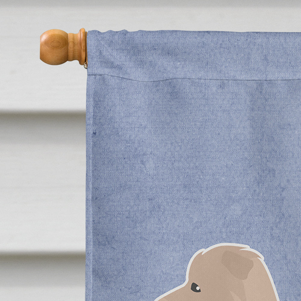 Pyrenean Shepherd Welcome House Flag 28x40 Porch Sleeve Pole Decorative Outside Yard Banner Artwork Wall Hanging, Polyester