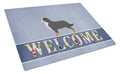 Bernese Mountain Dog Welcome Cutting Board Tempered Glass Kitchen Cutting Surface, Heat Resistant Chopping, Non-Slip Feet, Food Prep & Serving