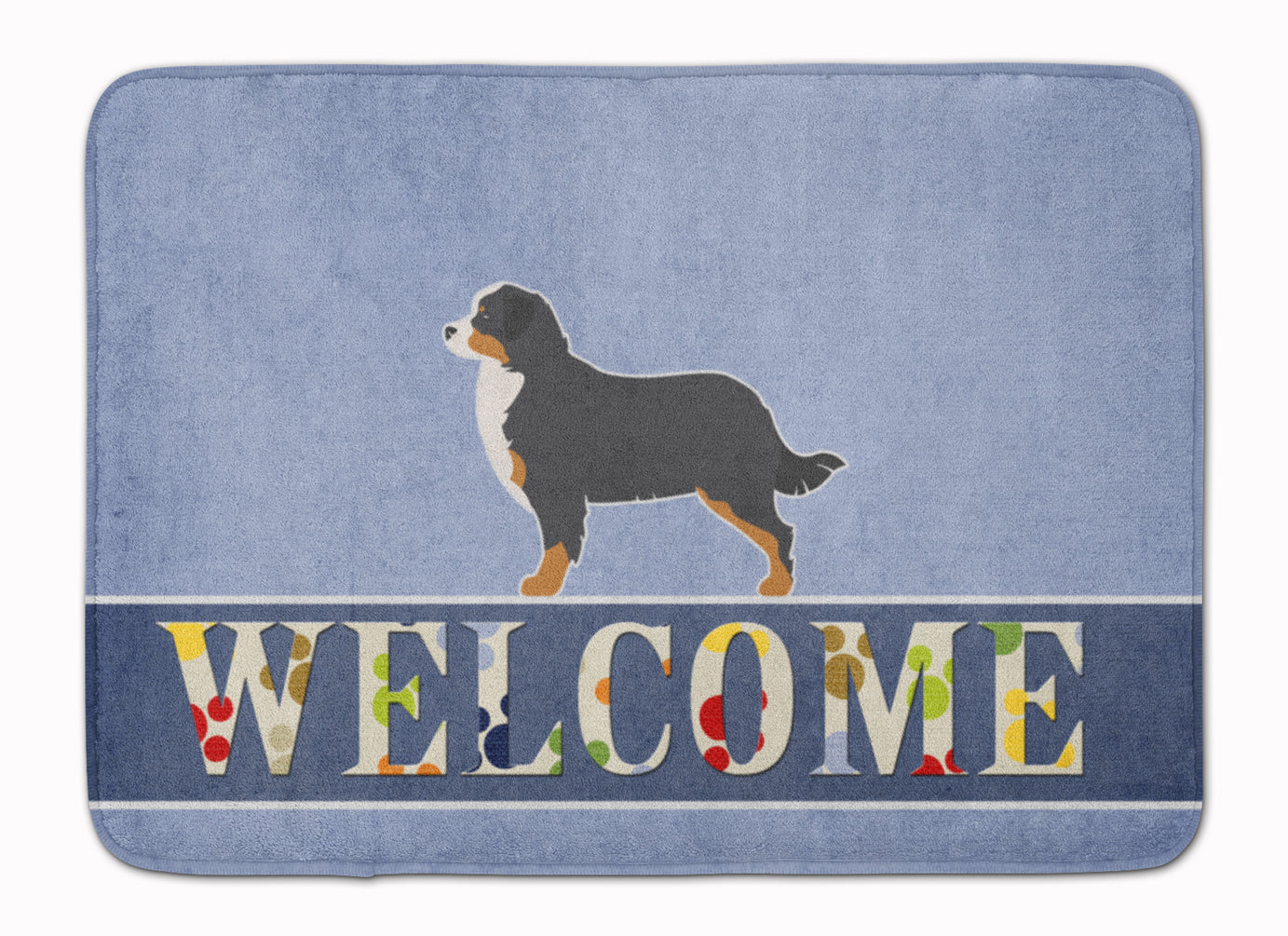 Bernese Mountain Dog Welcome Memory Foam Kitchen Mat Machine Washable Anti-Fatigue Cushion Comfort Bath or Kitchen Rug