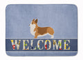 Corgi Welcome Memory Foam Kitchen Mat Machine Washable Anti-Fatigue Cushion Comfort Bath or Kitchen Rug