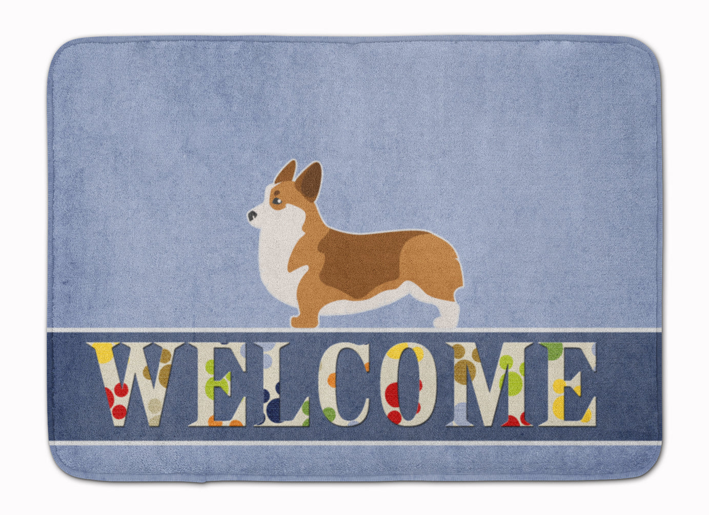 Corgi Welcome Memory Foam Kitchen Mat Machine Washable Anti-Fatigue Cushion Comfort Bath or Kitchen Rug