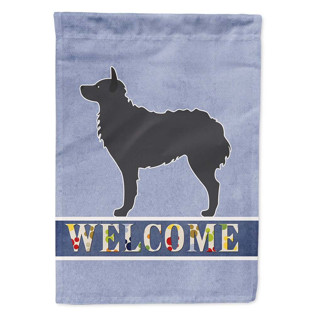 Croatian Sheepdog Welcome House Flag 28x40 Porch Sleeve Pole Decorative Outside Yard Banner Artwork Wall Hanging, Polyester
