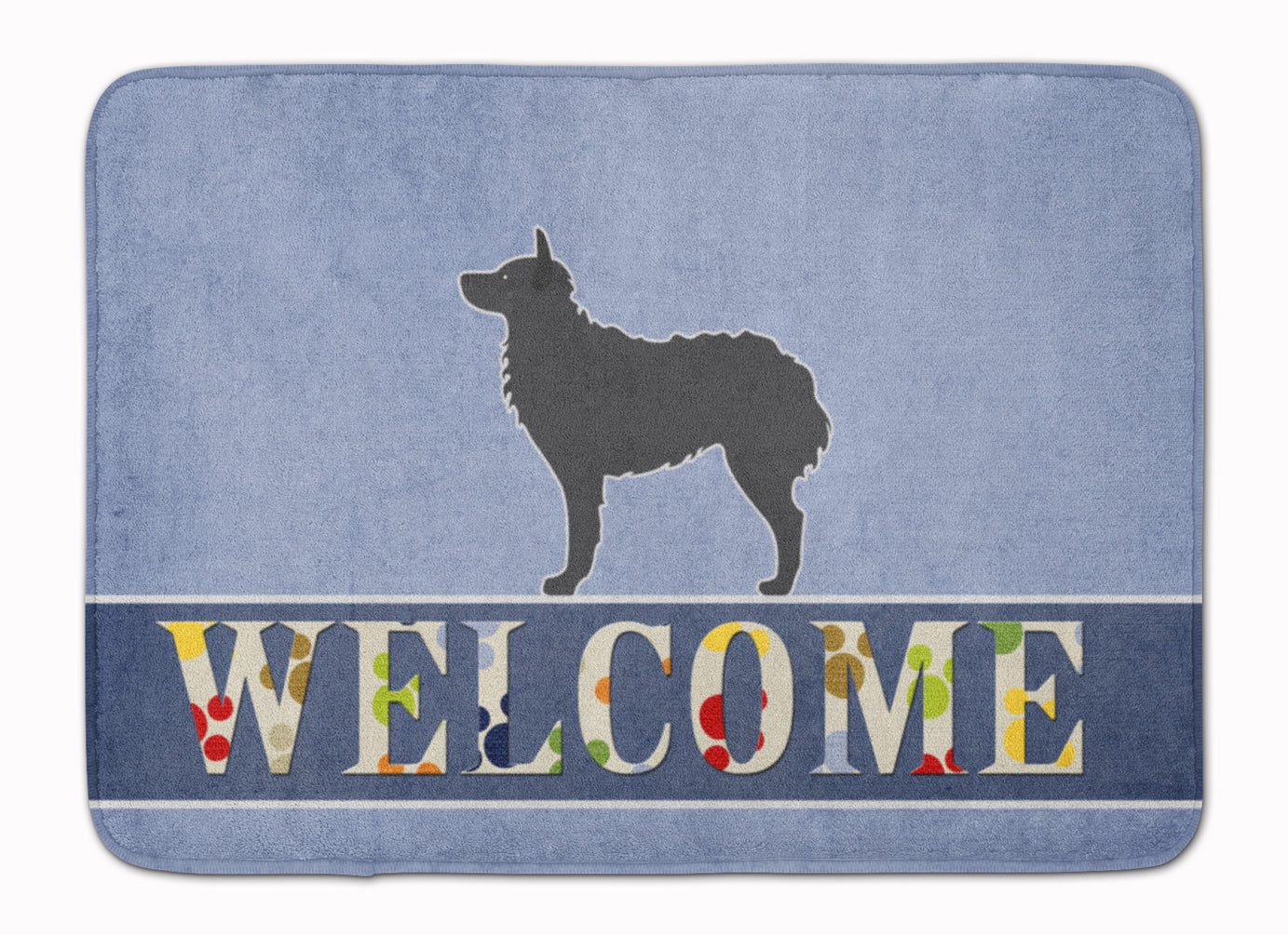 Croatian Sheepdog Welcome Memory Foam Kitchen Mat Machine Washable Anti-Fatigue Cushion Comfort Bath or Kitchen Rug