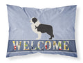 Black Border Collie Welcome Standard Pillowcase Lightweight Super Soft Easy Care Decorative Artwork Pillowcase, Standard