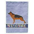 German Shepherd Welcome House Flag 28x40 Porch Sleeve Pole Decorative Outside Yard Banner Artwork Wall Hanging, Polyester