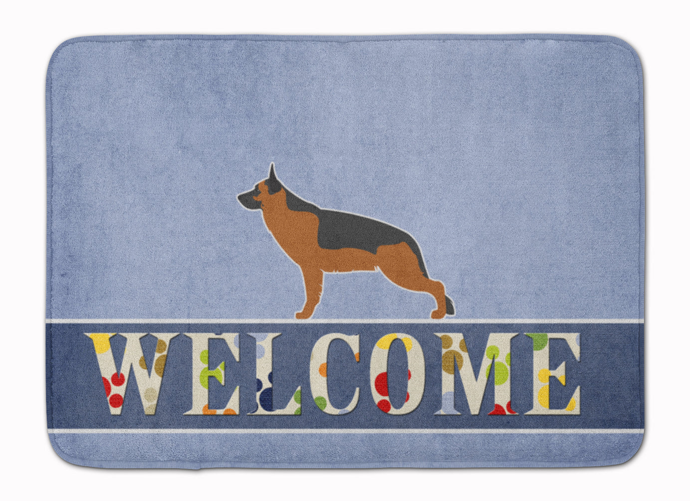 German Shepherd Welcome Memory Foam Kitchen Mat Machine Washable Anti-Fatigue Cushion Comfort Bath or Kitchen Rug