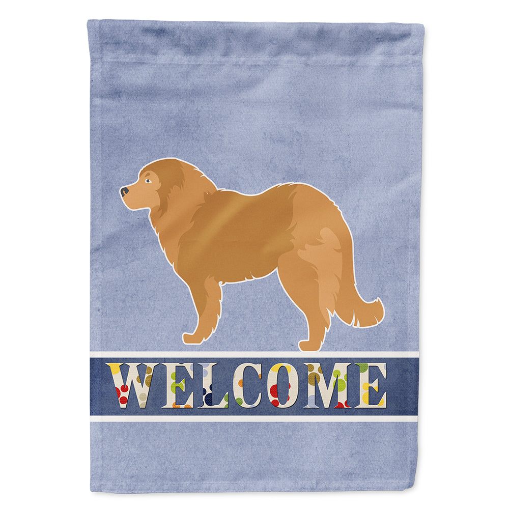 Caucasian Shepherd Dog Welcome House Flag 28x40 Porch Sleeve Pole Decorative Outside Yard Banner Artwork Wall Hanging, Polyester