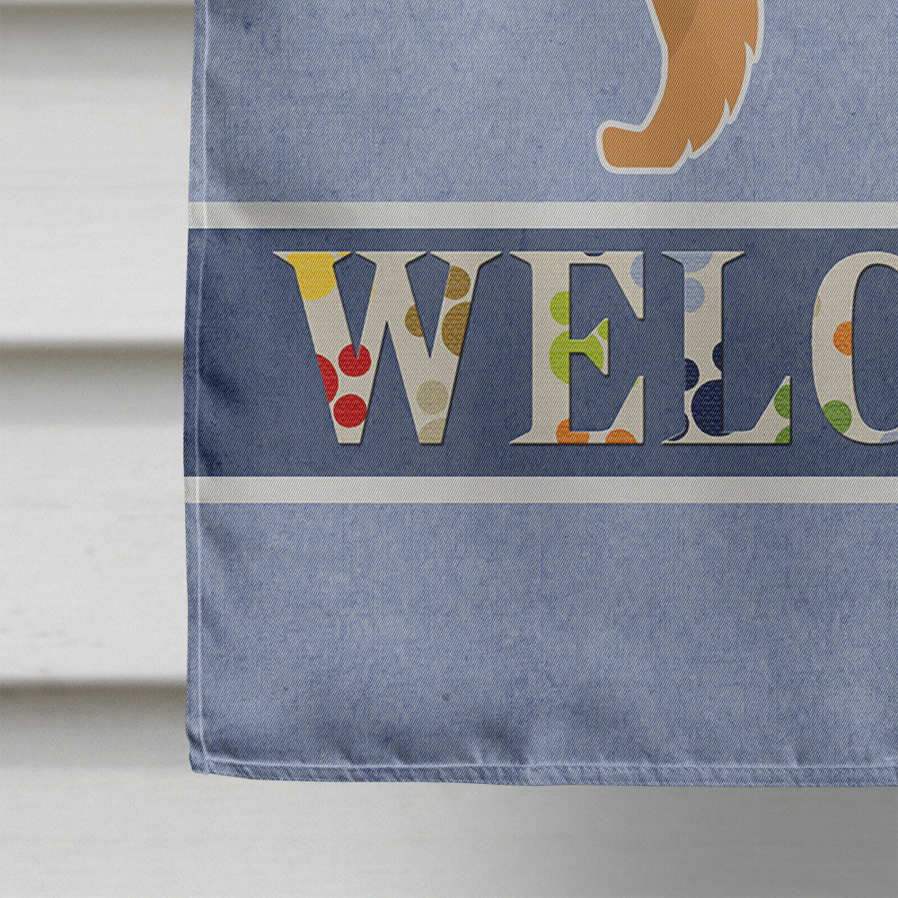 Caucasian Shepherd Dog Welcome House Flag 28x40 Porch Sleeve Pole Decorative Outside Yard Banner Artwork Wall Hanging, Polyester