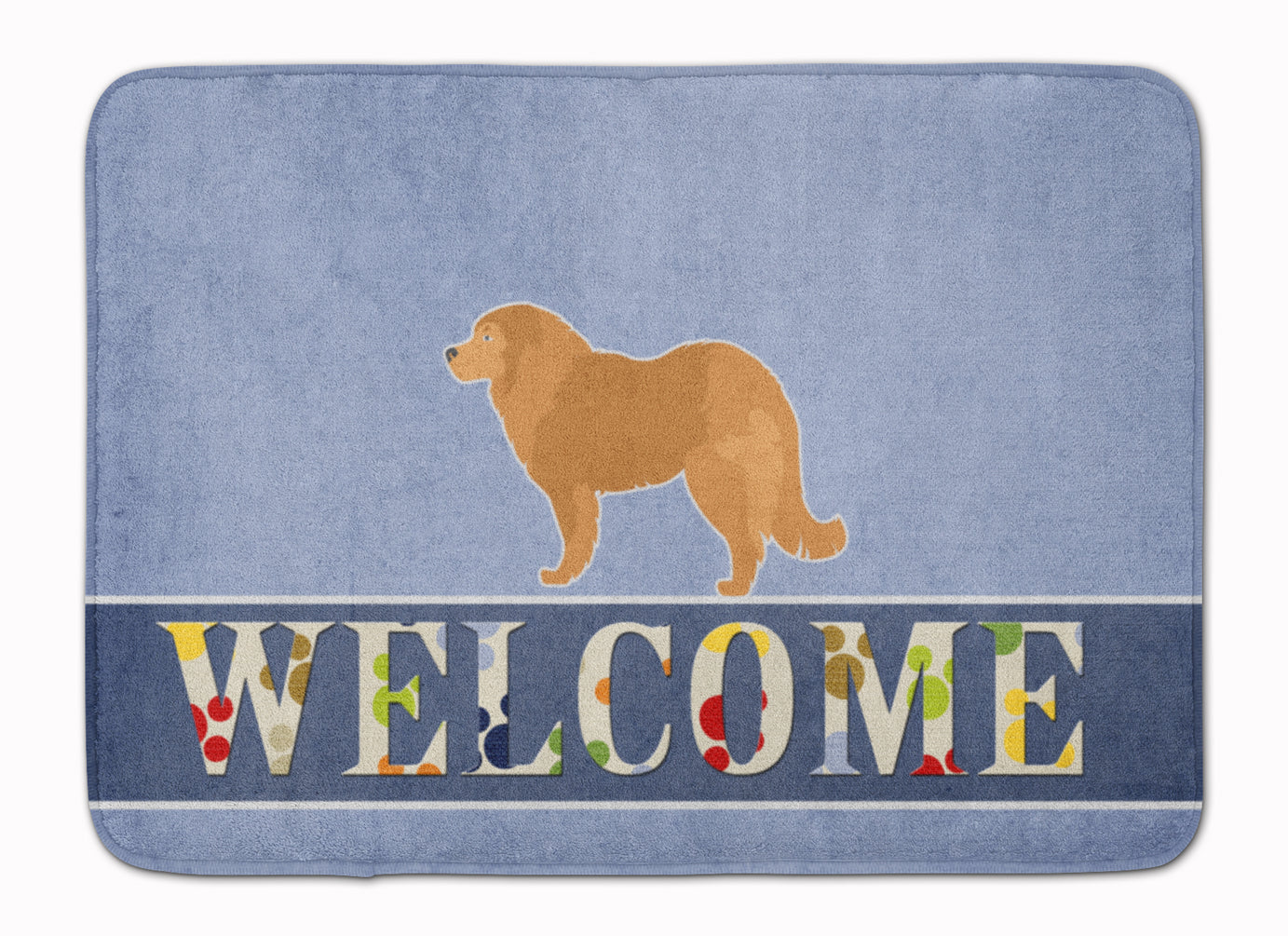 Caucasian Shepherd Dog Welcome Memory Foam Kitchen Mat Machine Washable Anti-Fatigue Cushion Comfort Bath or Kitchen Rug