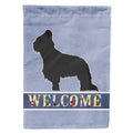 Briard Welcome House Flag 28x40 Porch Sleeve Pole Decorative Outside Yard Banner Artwork Wall Hanging, Polyester