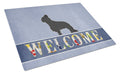 Briard Welcome Cutting Board Tempered Glass Kitchen Cutting Surface, Heat Resistant Chopping, Non-Slip Feet, Food Prep & Serving